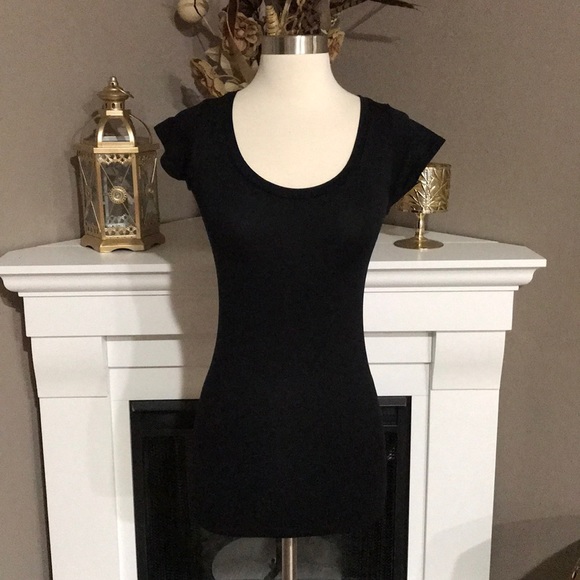 Sugarlips Tops - Sugarlips Black Stretch Tee Shirt